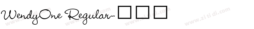WendyOne Regular字体转换